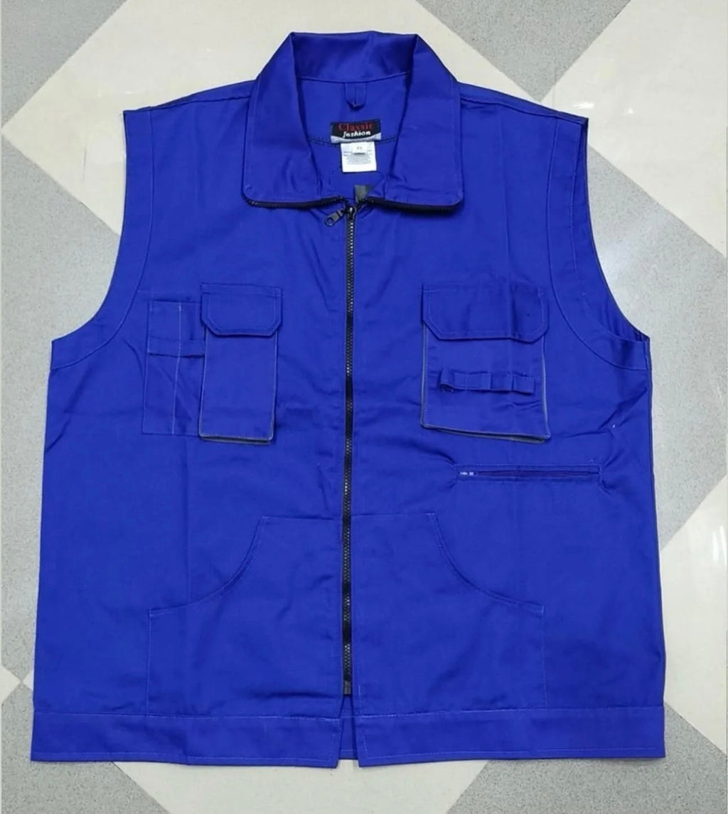 Gilet de travail avec col haut et poche
