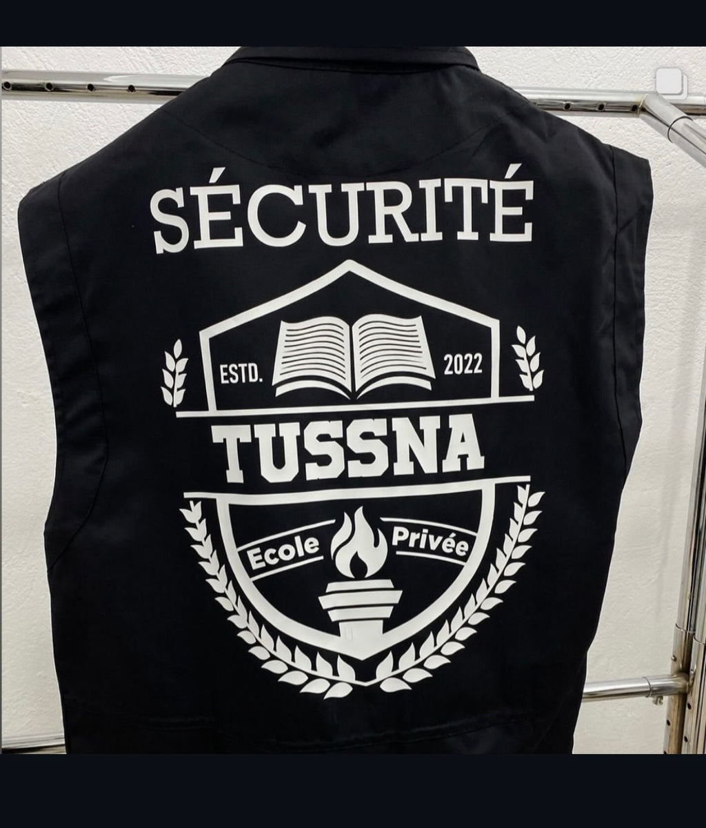 Gilet de travail avec col haut et poche