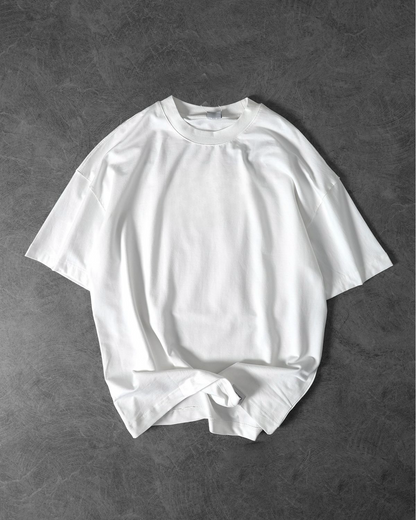 WHITE OVERSIZED TEE 250GSM